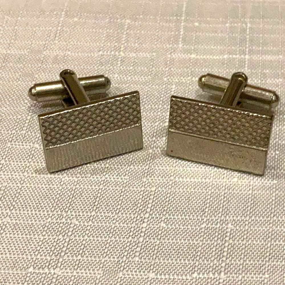 5/$25 Chrome cufflinks. 1950s. Rockabilly   Perfect like new. Unsigned.
